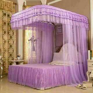 2 STAND MOSQUITO NET WITH RAILS (PURPLE)