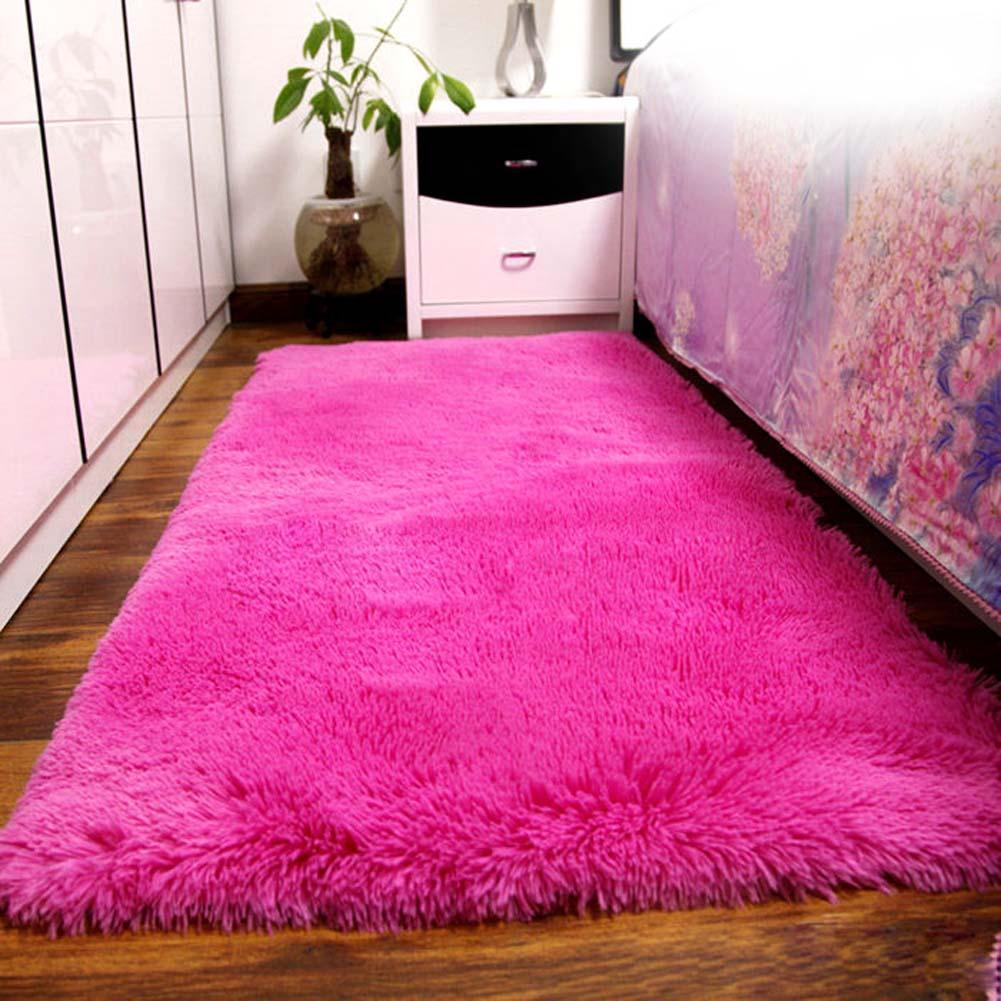 5 BY 8 FLUFFY CARPETS(HOT PINK)