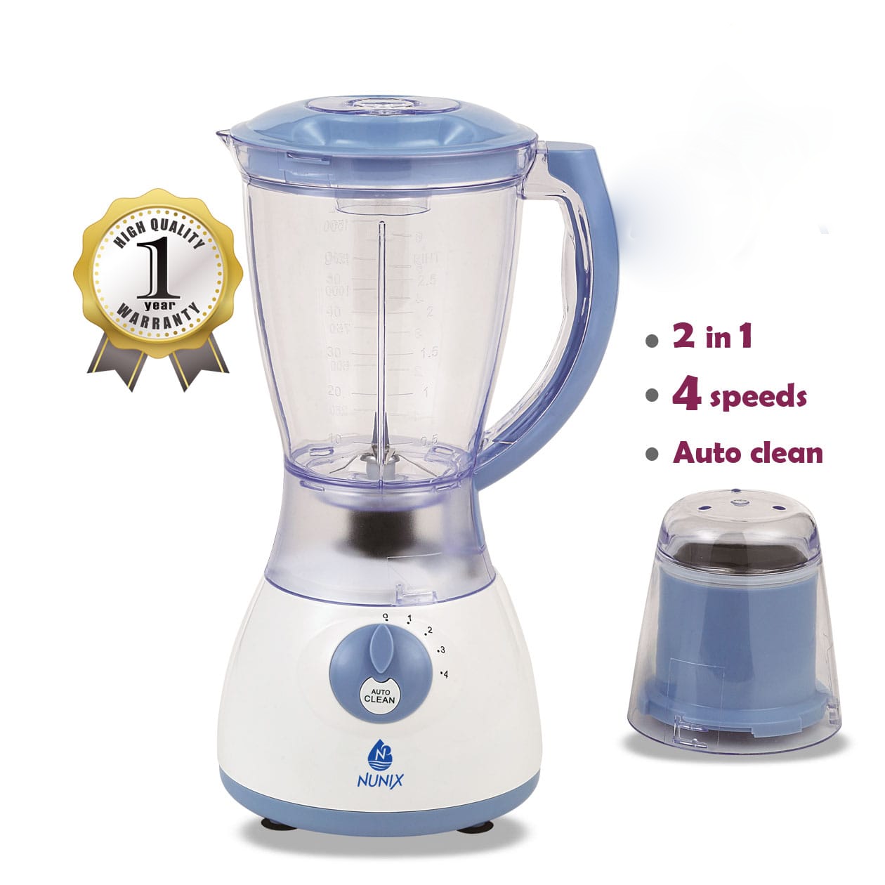 2 In 1 Blender With Grinding Machine(4 S), 1.5L