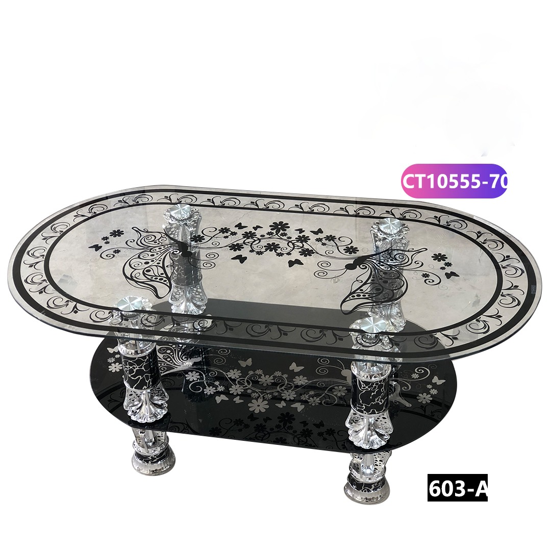 Glass Coffee Table With Strong Base(05)
