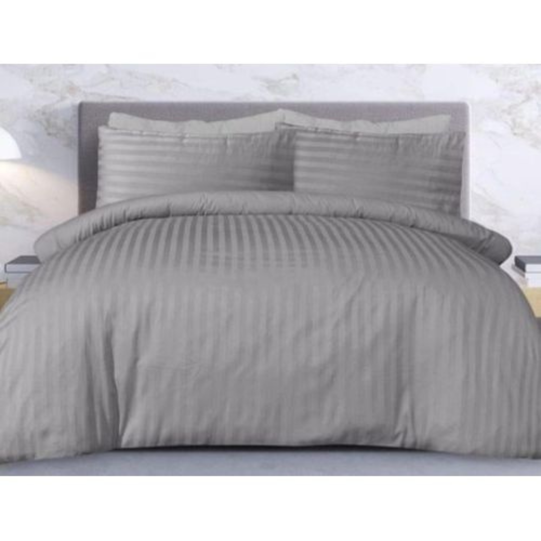 4 Pc Striped Binded Duvet (7x8 Grey)  