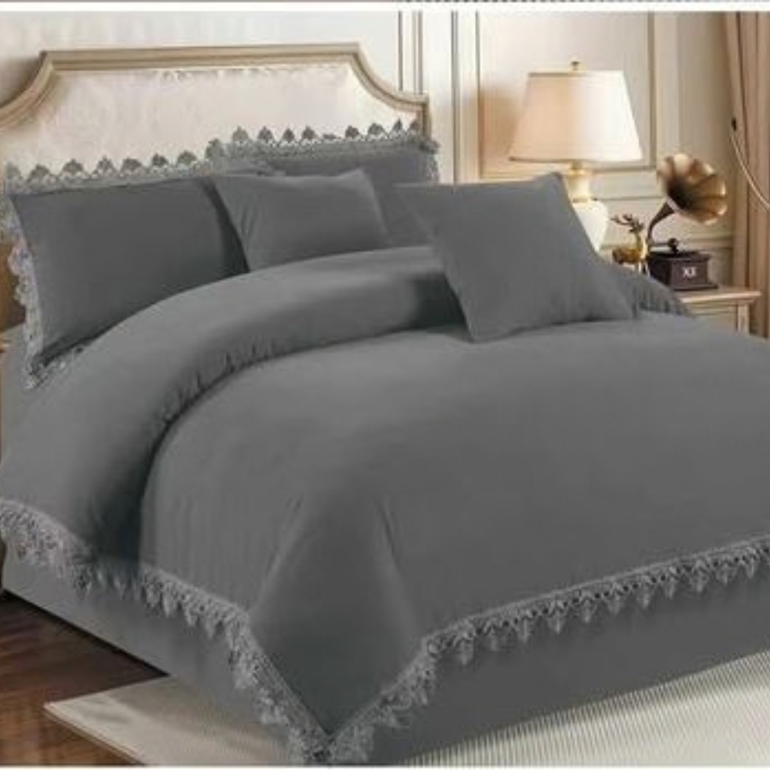 6 Piece Fancy Duvet(6x7 Grey )
