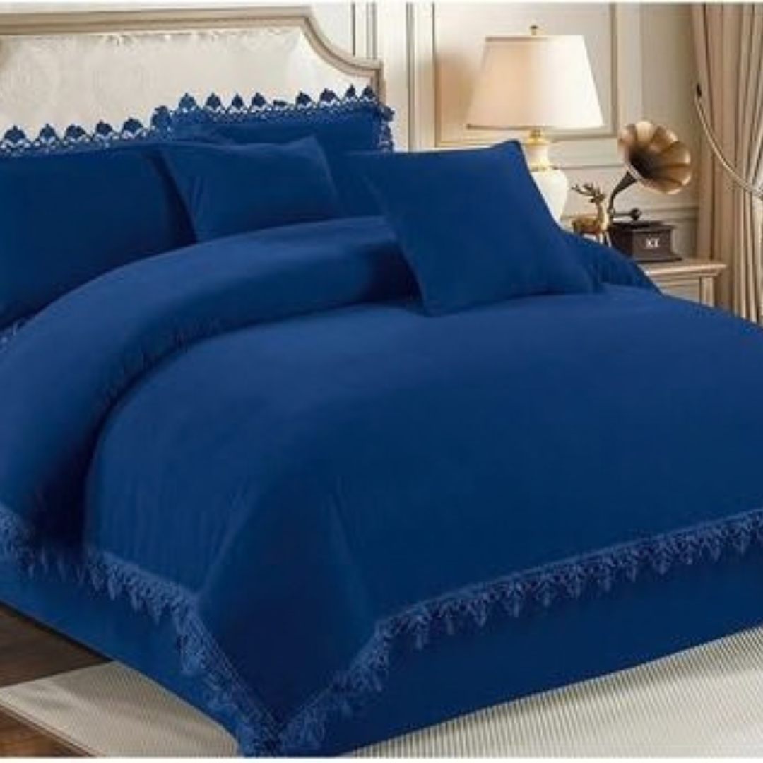 6 Piece Fancy Duvet(6x7 Navy Blue )